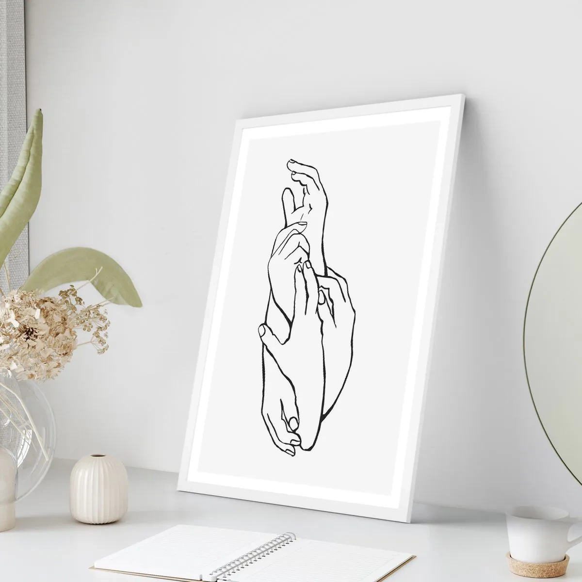 Poszter fekete keretben - Jó érintés - 30x40 cm