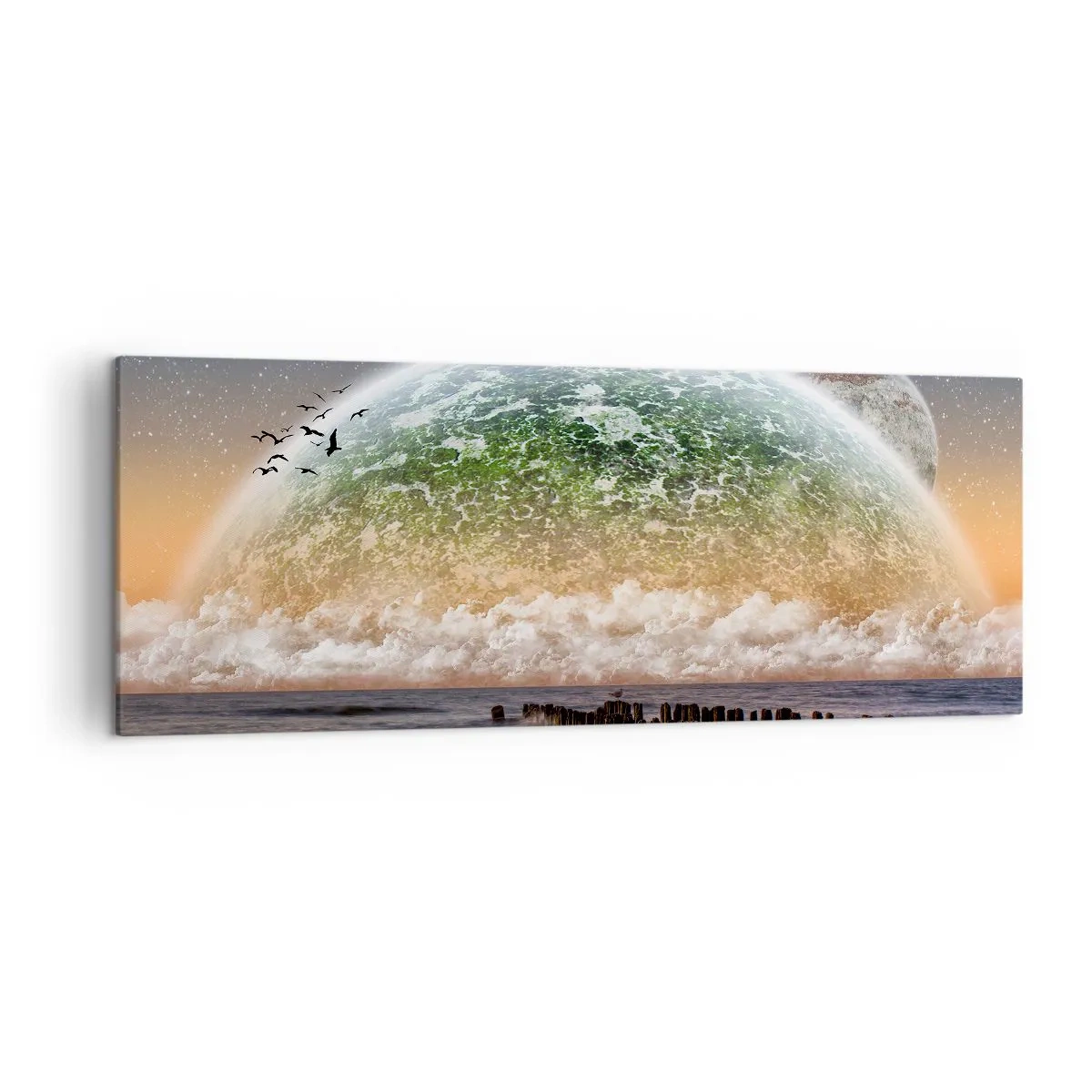 Vászonkép - És a világ kiemelkedett a vízből - 140x50 cm