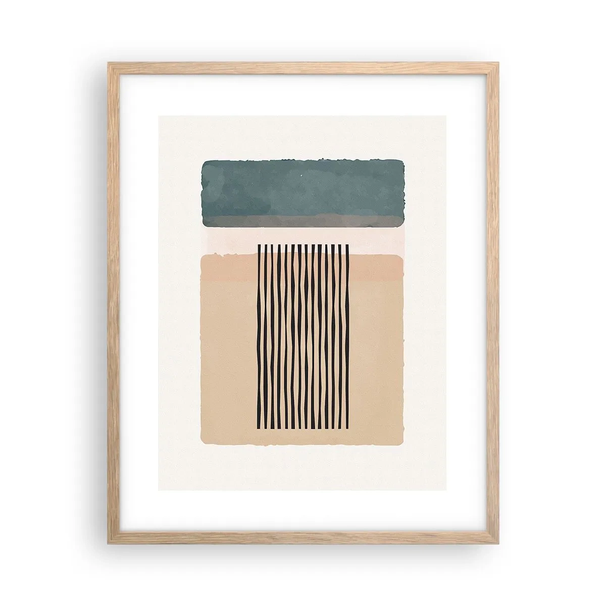 Poszter világos tölgy keretben - Minden rendben - 40x50 cm