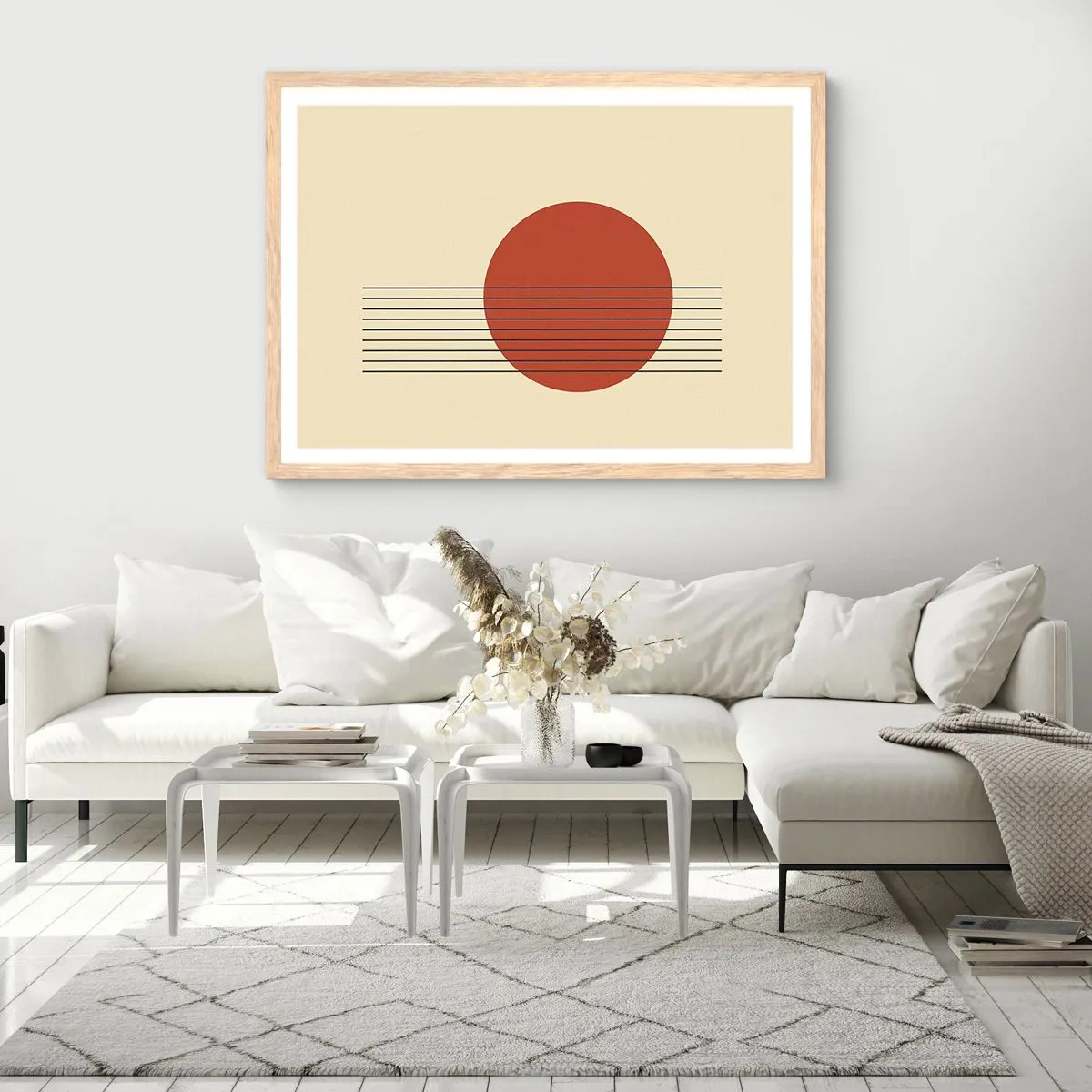 Poszter világos tölgy keretben - Körbe és tovább - 91x61 cm