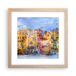 Poszter világos tölgy keretben - Együtt vagyunk - 30x30 cm