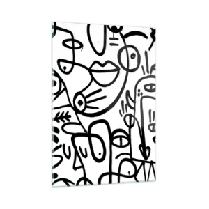 Üveg kép - Arcok és délibábok - 50x70 cm