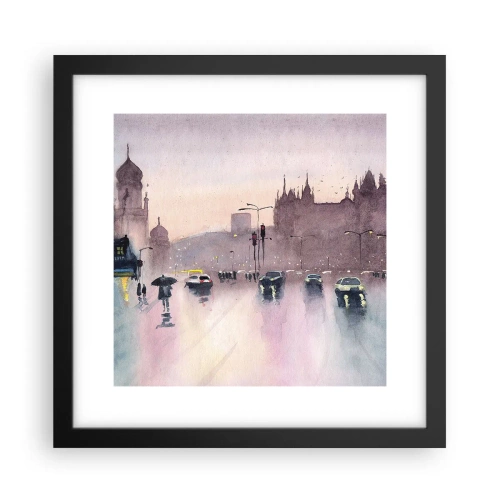 Poszter fehér keretben - Az esős ködben - 30x30 cm