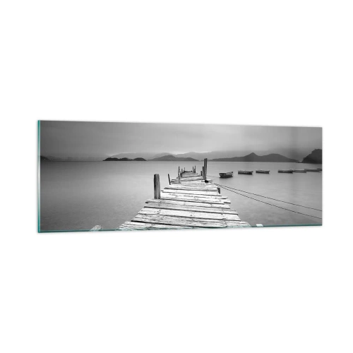 Üveg kép - Hegyeken és tengereken túl - 90x30 cm