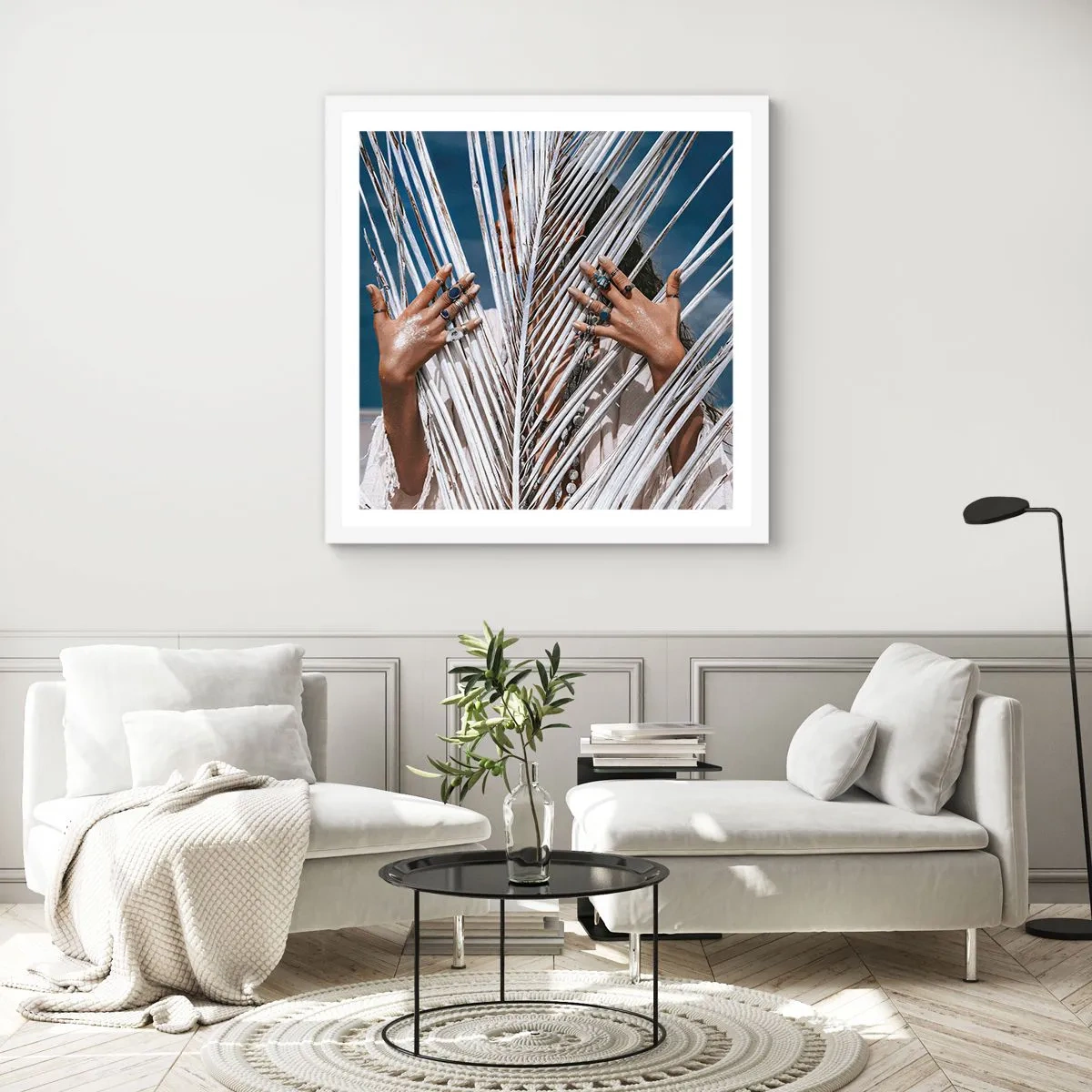 Poszter fekete keretben - Sámán asszonya? - 60x60 cm