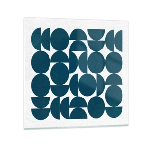 Üveg kép - Körök és félkörök - 70x70 cm