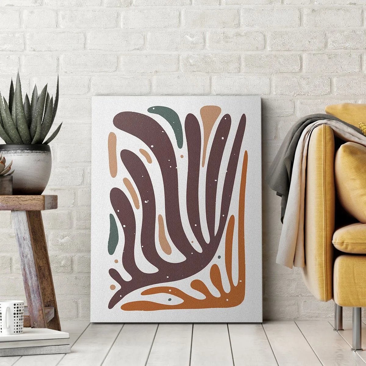 Vászonkép - Sugárzó organikus kompozíció - 45x80 cm