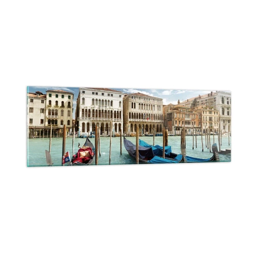 Üveg kép - Paloták kékben - 90x30 cm
