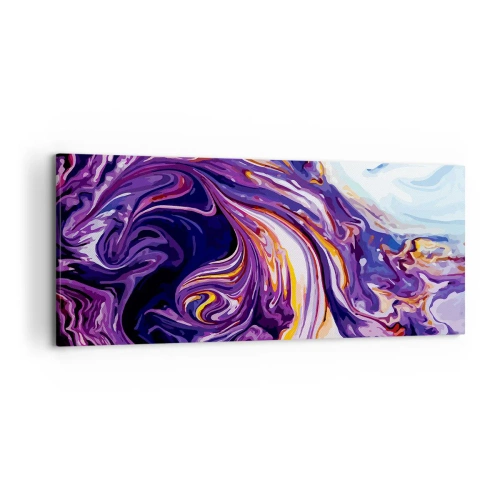 Vászonkép - A tér behajtása lila színben - 120x50 cm