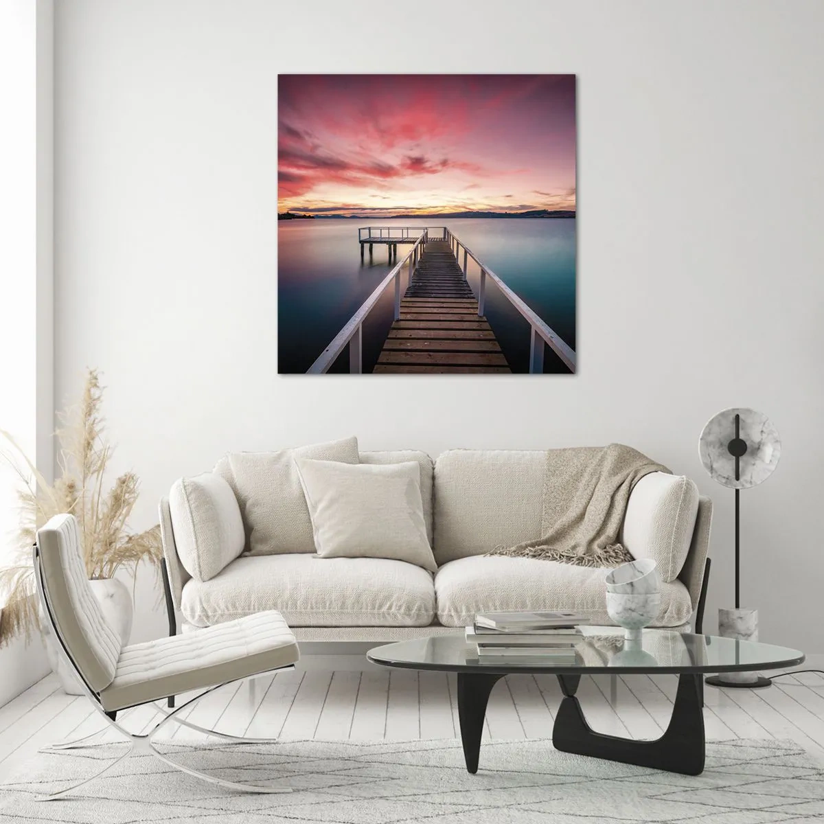 Üveg kép - Az este szelíd lángja - 70x70 cm