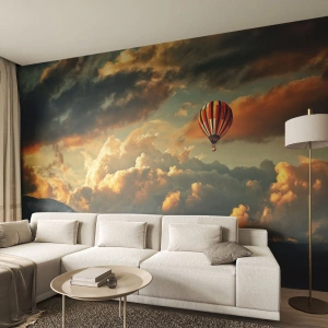Fotótapéta Premium Canvas - Azért repülök, mert akarok - Absztrakció, Léggömb repülés, Hegyek - 250x175 cm