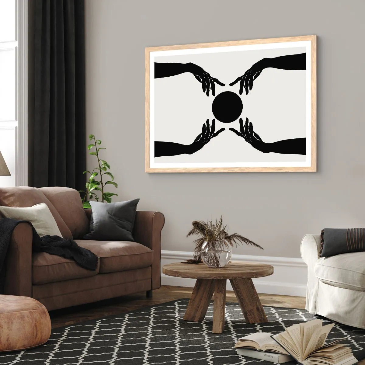 Poszter világos tölgy keretben - Egy titkos jel - 100x70 cm