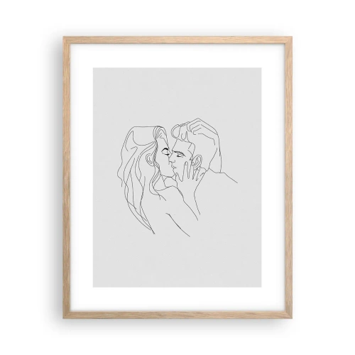 Poszter világos tölgy keretben - Ugyanaz a vonalón - 40x50 cm