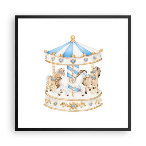 Poszter fehér keretben - Édes gyermekkor - 60x60 cm