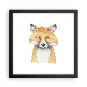 Poszter fehér keretben - Róka hangulatok - 30x30 cm