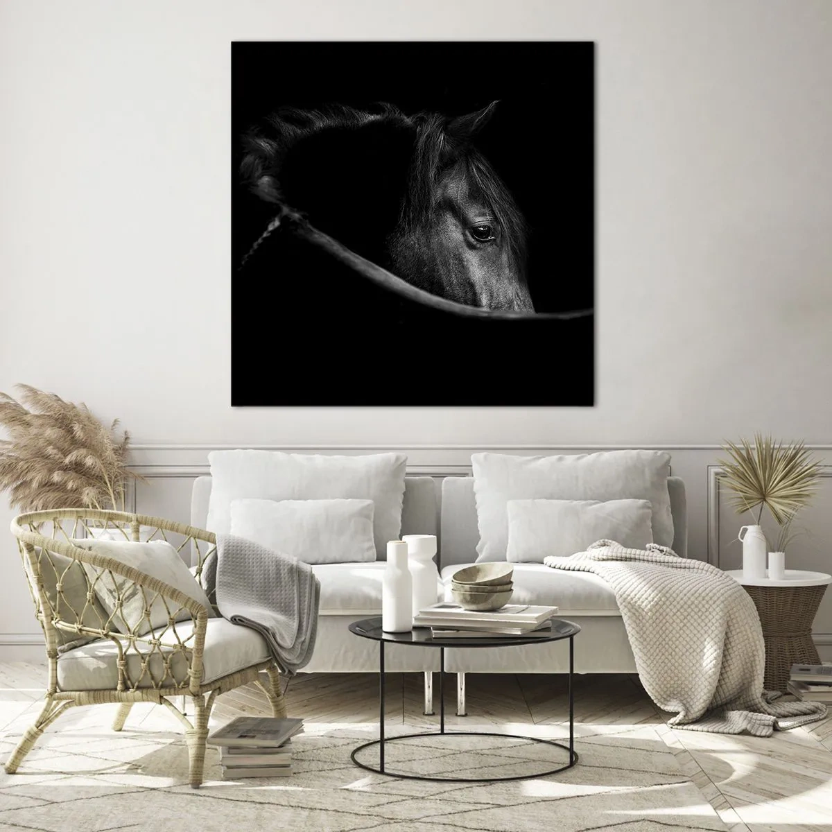 Üveg kép - Fekete herceg - 30x30 cm