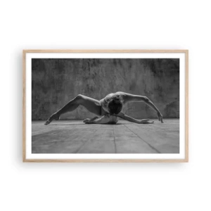 Poszter világos tölgy keretben - Előkerített szimmetria  - 91x61 cm