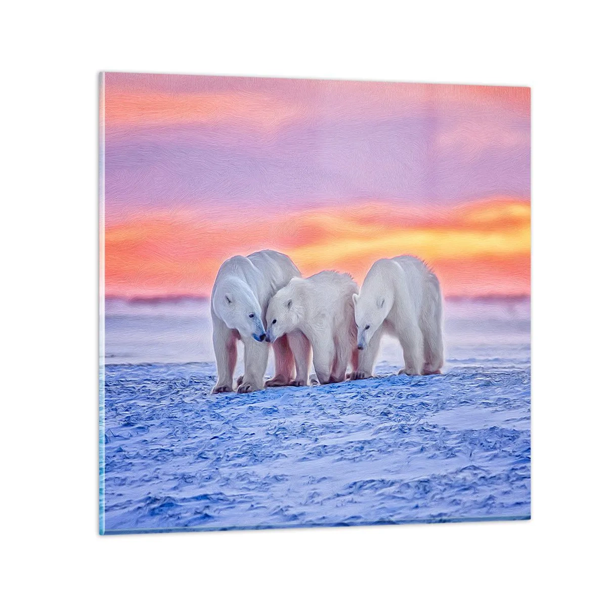 Üveg kép - Elég a családi meleg - 50x50 cm