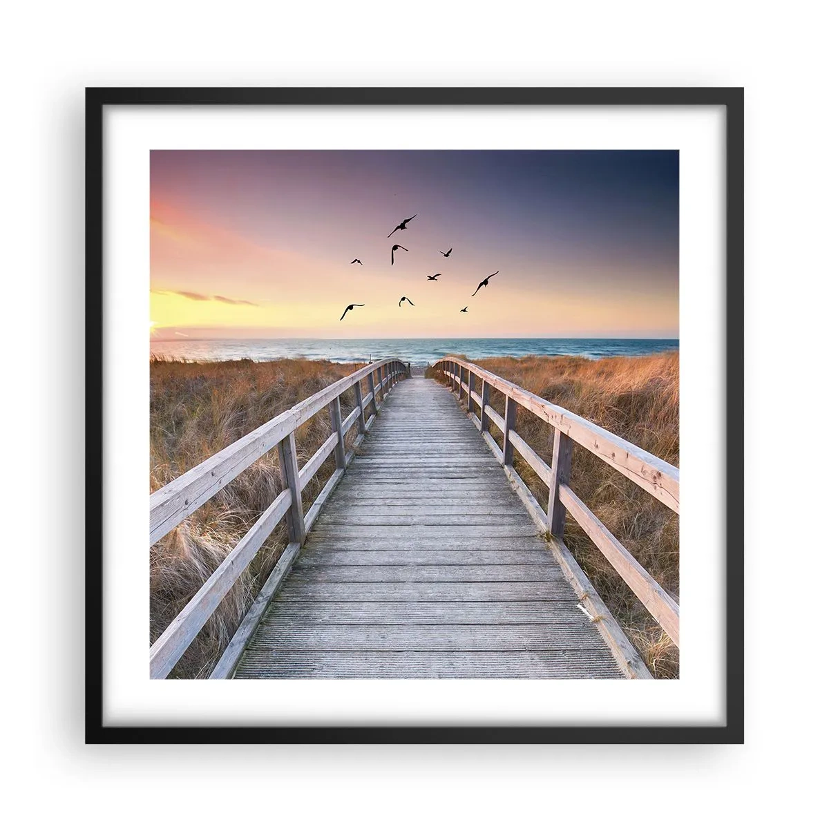 Poszter fehér keretben - Repülési tér - 50x50 cm