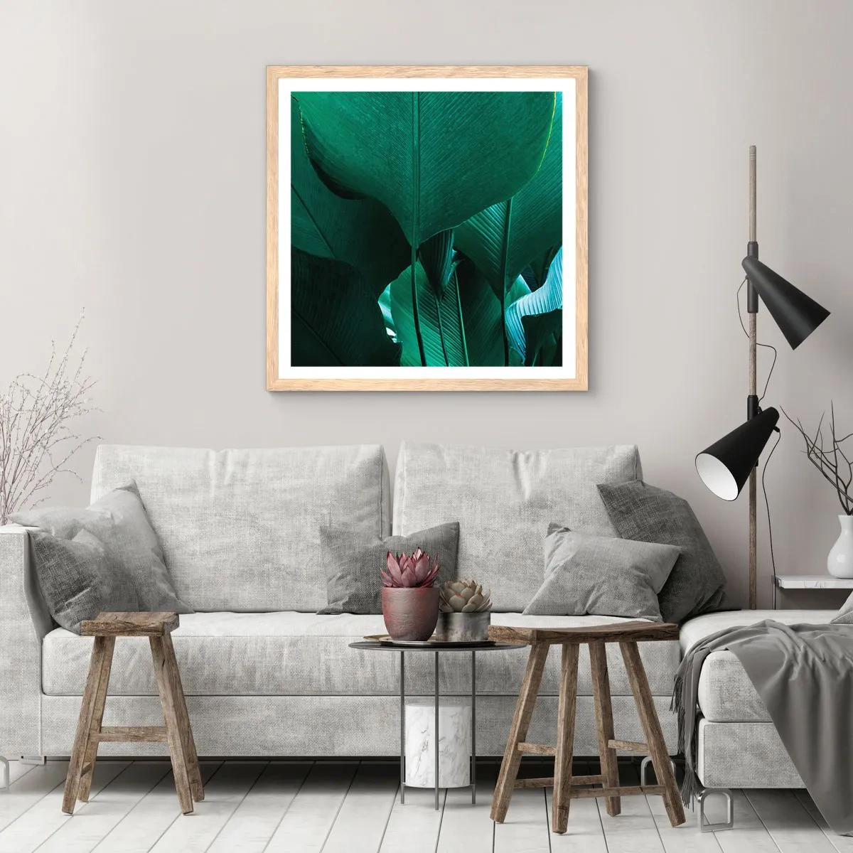 Poszter világos tölgy keretben - A fény felé nézve - 50x50 cm