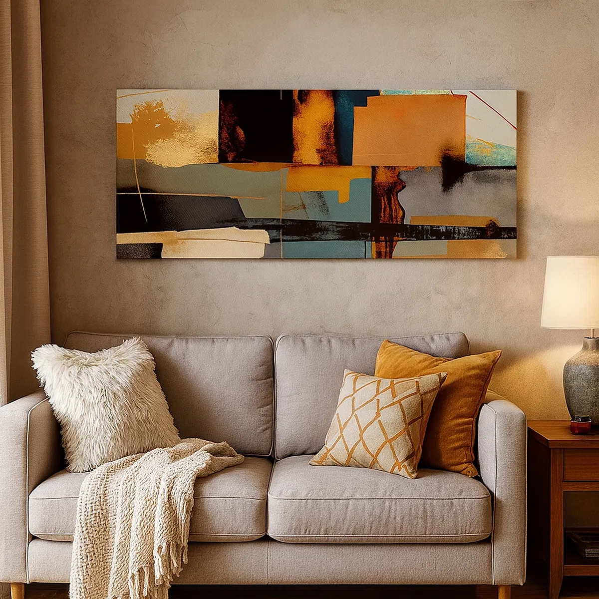 Vászonkép - Absztrakció - fény és árnyék - 30x30 cm