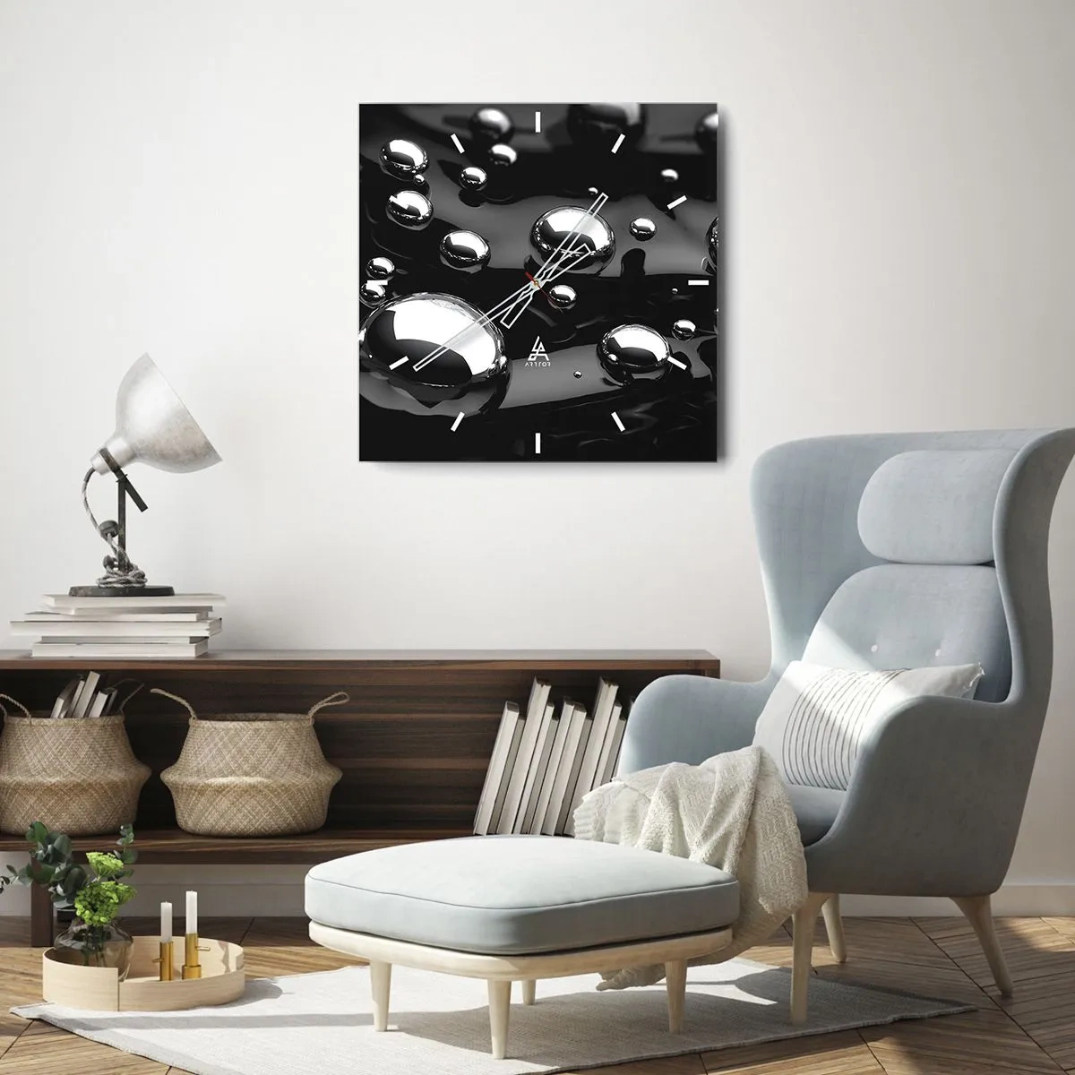 Falióra, Óra - A fekete vízből - 30x30 cm