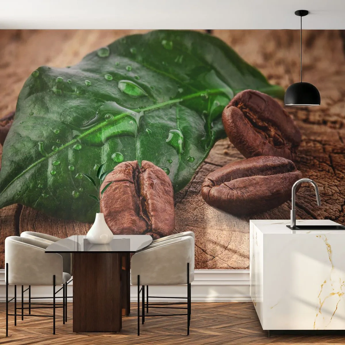 Fotótapéta Premium Sand - A legigazibb és fekete - Gasztronómia, Kávé, Kávé bab - 100x70 cm