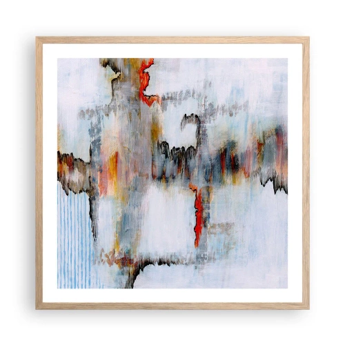 Poszter világos tölgy keretben - Egy bottal a vízen - 60x60 cm