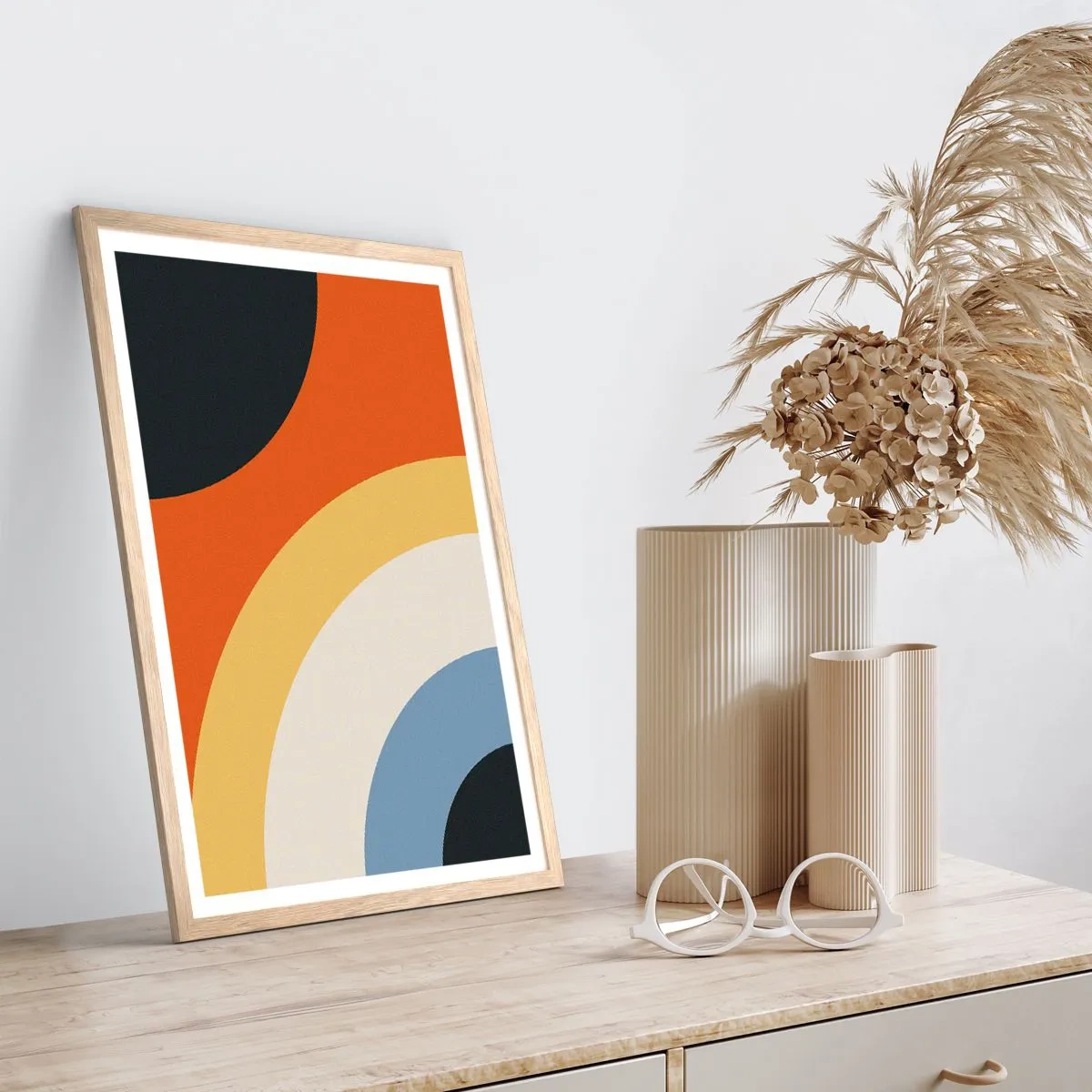 Poszter világos tölgy keretben - Magam felé - 50x70 cm