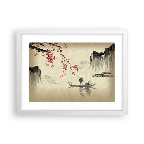 Poszter fekete keretben - A virágzó meggyfák országában - 40x30 cm