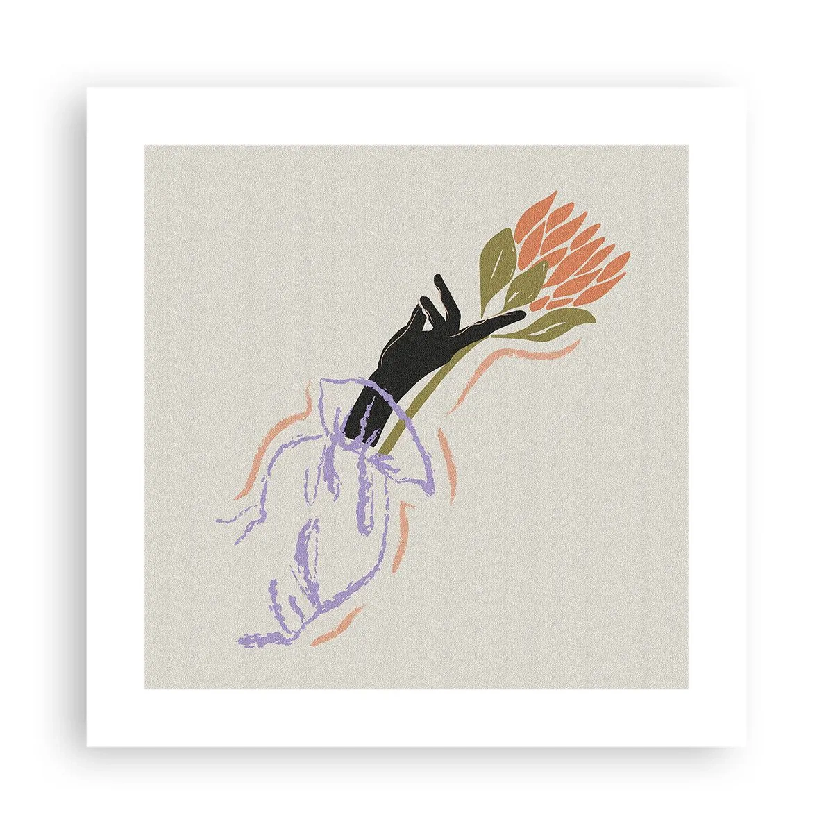 Poszter - Egy testvéri érintés - 40x40 cm