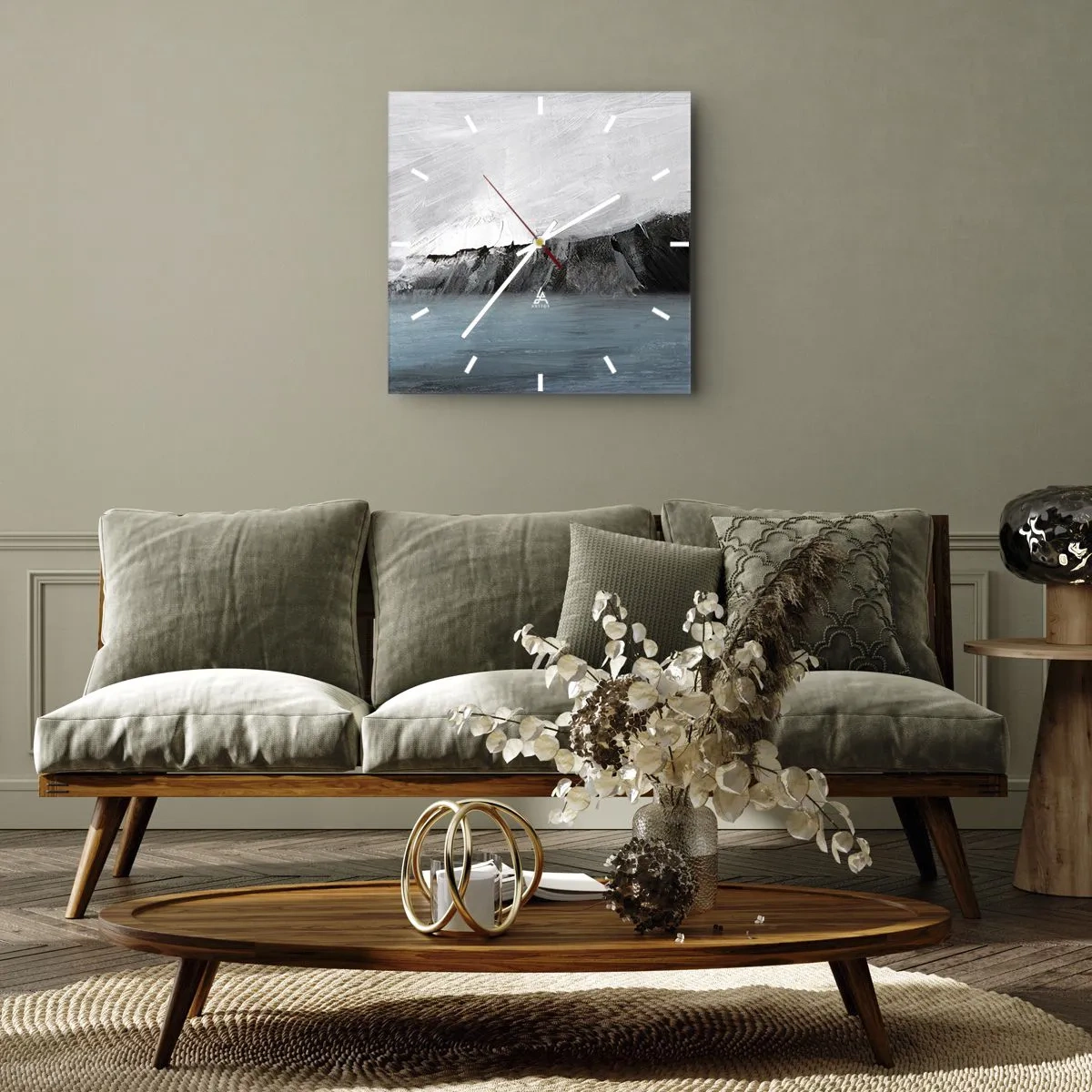 Falióra, Óra - Víz - föld: az elemek összecsapása - 40x40 cm