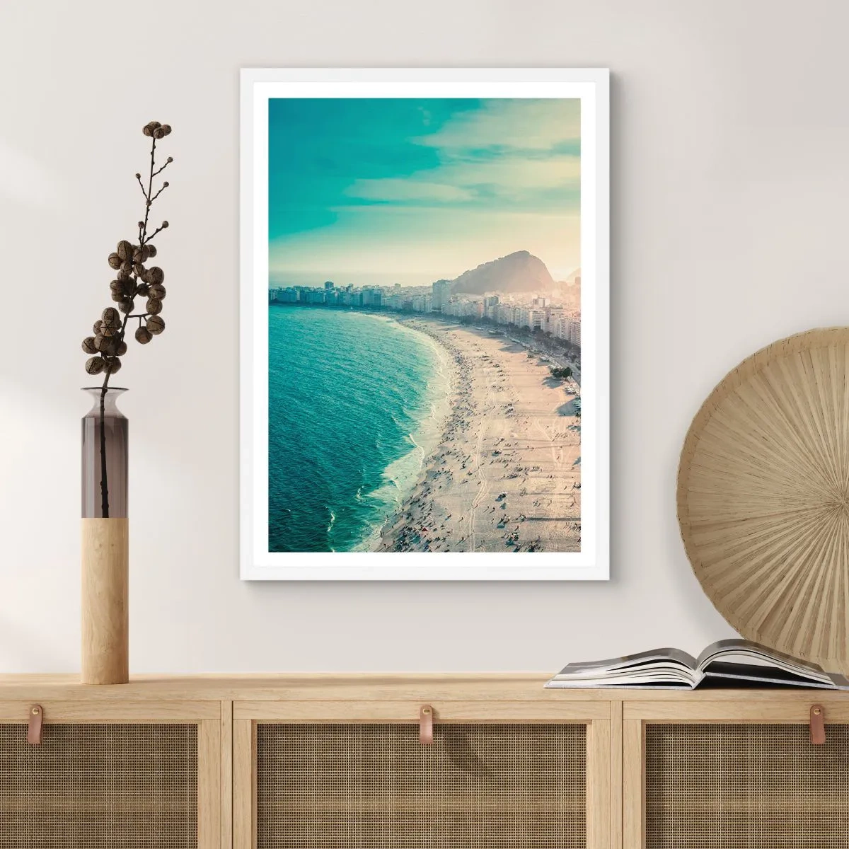 Poszter fekete keretben - Örökös nyaralás Rióban - 61x91 cm