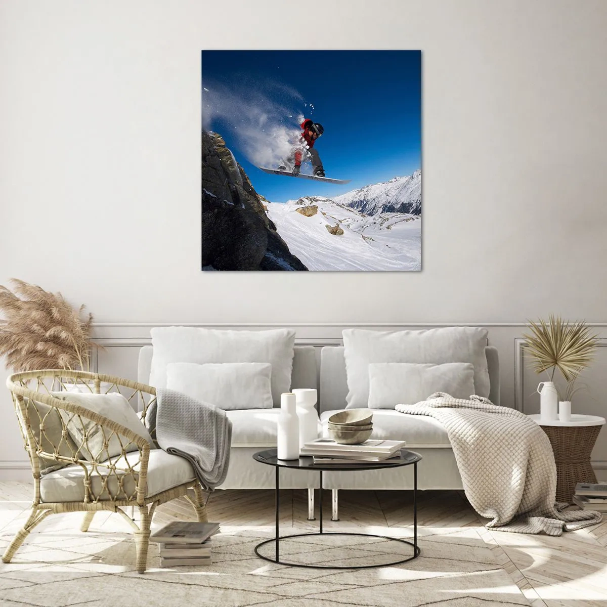 Üveg kép - És a tér részévé váltál - 30x30 cm