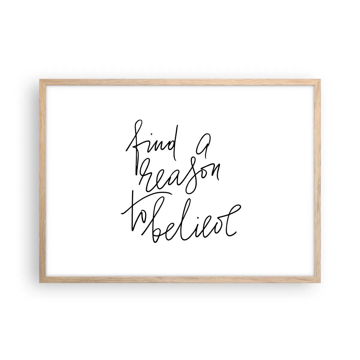 Poszter világos tölgy keretben - Ez lehetséges - 70x50 cm