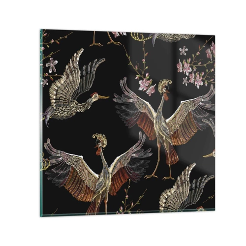 Üveg kép - Mesebeli madár - 60x60 cm