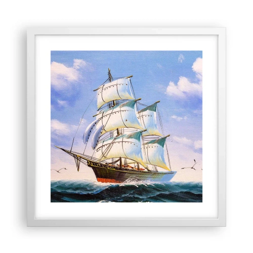 Poszter fekete keretben - Büszkén a széllel - 40x40 cm