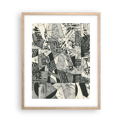 Poszter világos tölgy keretben - A jelenkor dinamikája - 40x50 cm