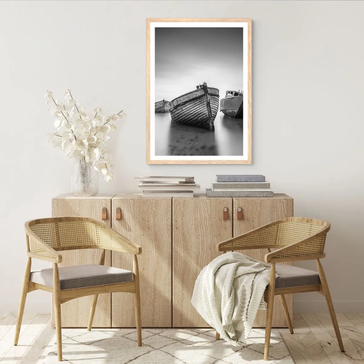 Poszter világos tölgy keretben - Csak emlékek... - 61x91 cm