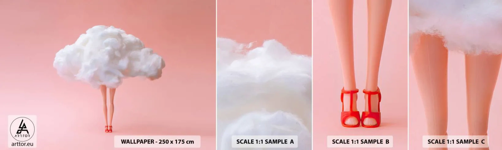 Fotótapéta Minta Öntapadós Deluxe Sticker - Édes ígéret - Absztrakció, Nő, Női lábak - 100x30 cm