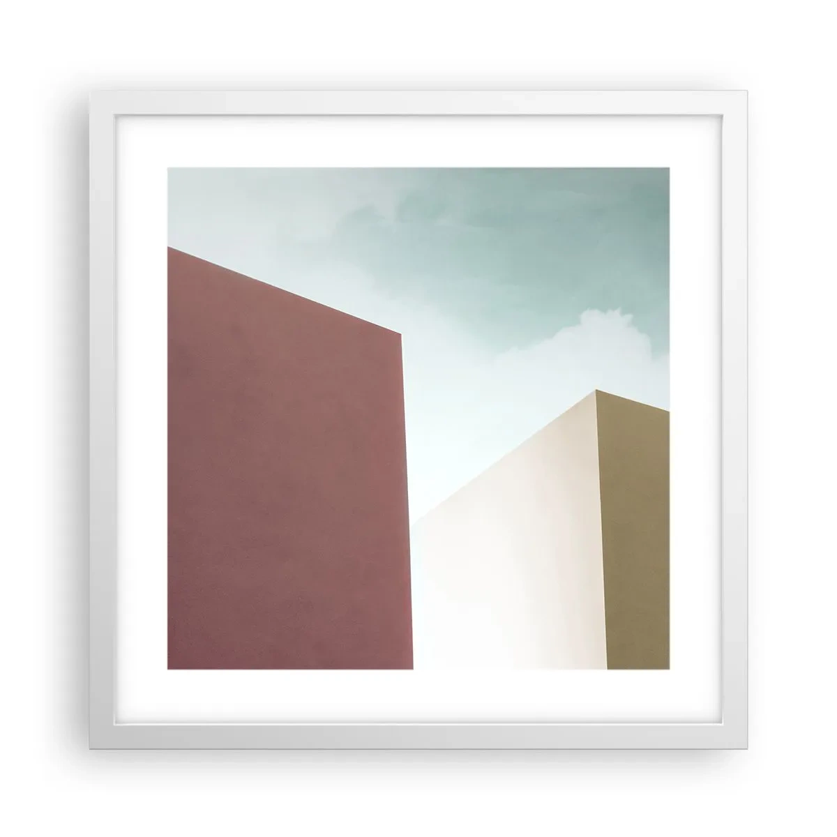 Poszter fekete keretben - Egy napsütéses nyár geometriája - 40x40 cm