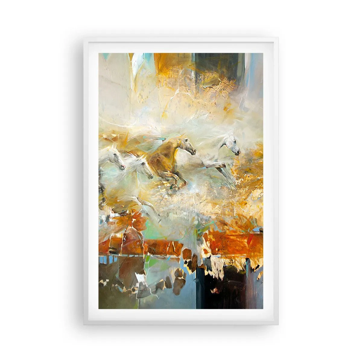 Poszter fekete keretben - Vágta a fényen át - 61x91 cm