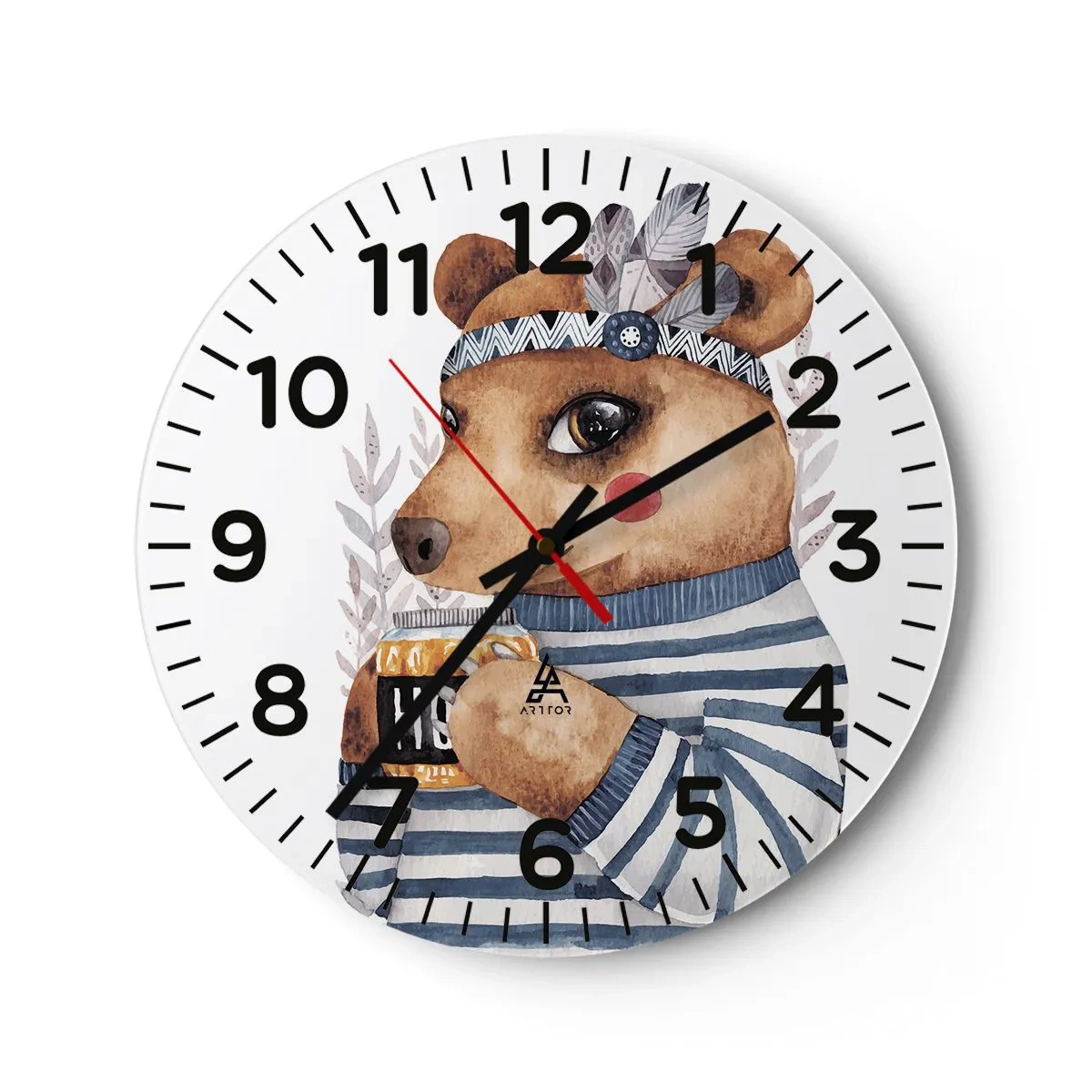 Falióra, Óra - Édes Mackó - 30x30 cm