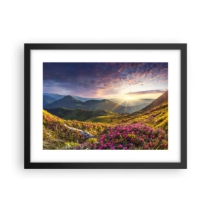 Poszter fehér keretben - A Hegyi reggeli frissesség - 40x30 cm