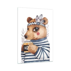 Üveg kép - Édes Mackó - 50x70 cm