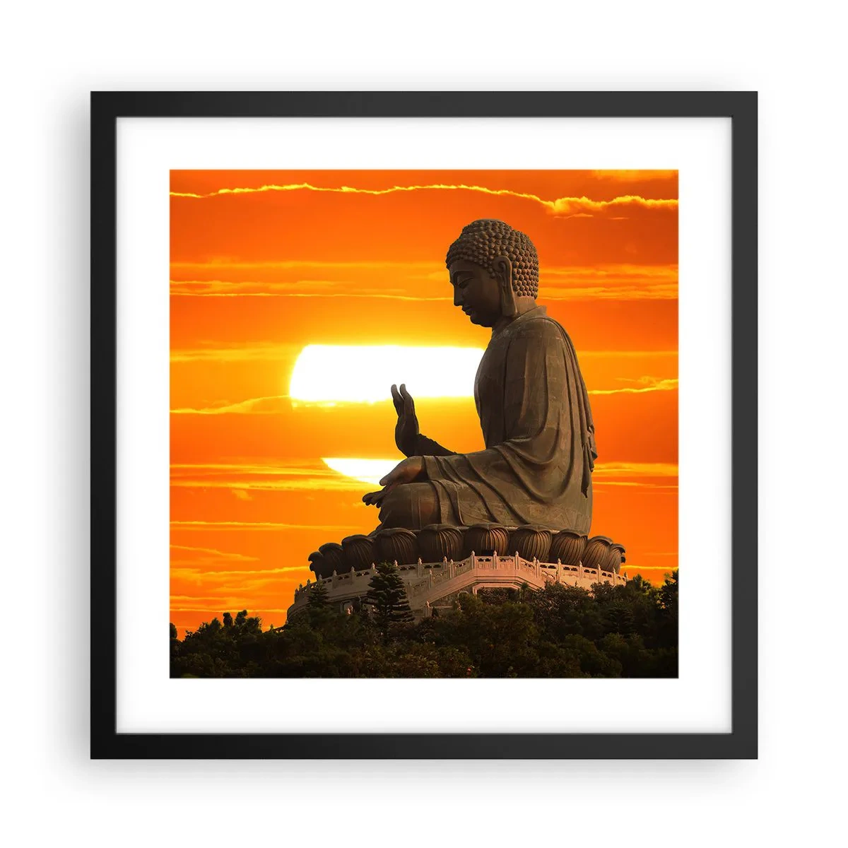 Poszter fehér keretben - Félelem nélkül a világtól - 40x40 cm