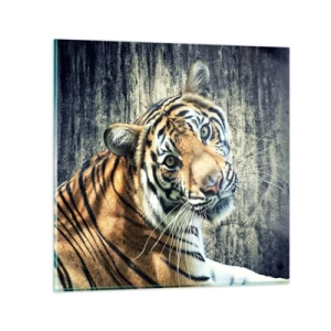 Üveg kép - Portré a fénysugárban - 40x40 cm