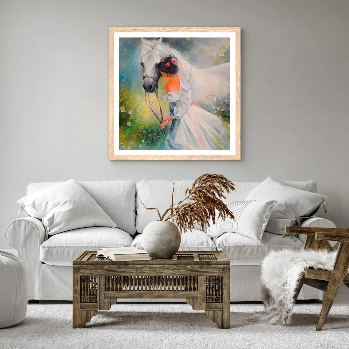 Poszter világos tölgy keretben - Mint egy szép álomból - 50x50 cm