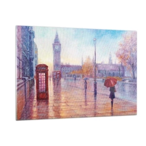 Üveg kép -  Őszi nap Londonban - 120x80 cm