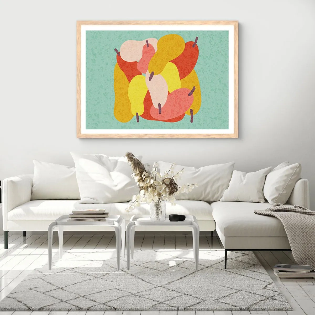 Poszter világos tölgy keretben - Ízlelgetni a nyári napot - 91x61 cm